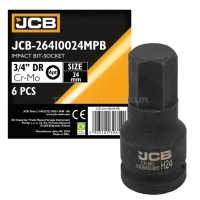 Головка-біта ударна HEX 3/4" 24 мм JCB Tools JCB-26410024MPB