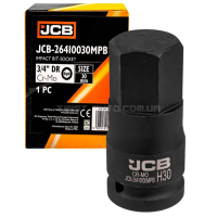 Головка-біта ударна HEX 3/4" 30 мм JCB Tools JCB-26410030MPB