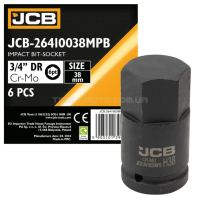 Головка-біта ударна HEX 3/4" 38 мм JCB Tools JCB-26410038MPB Головка-біта ударна HEX 3/4" 38 мм JCB Tools JCB-26410038MPB
