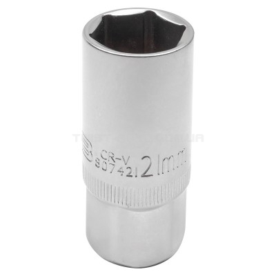 Головка свічкова 1/2" 21 мм (6-гр.) JCB Tools JCB-807421