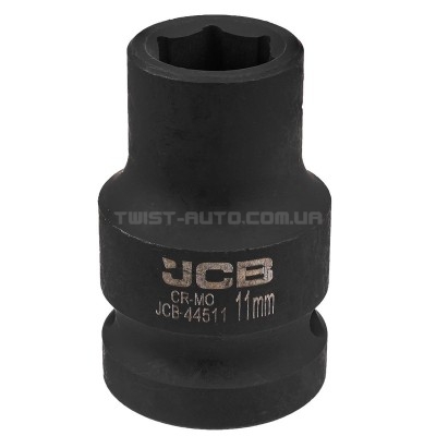 Гoлoвкa тopцeвa удapнa 1/2" 11 мм (6-гранна) JCB Tools JCB-44511 Гoлoвкa тopцeвa удapнa 1/2" 11 мм (6-гранна) JCB Tools JCB-44511