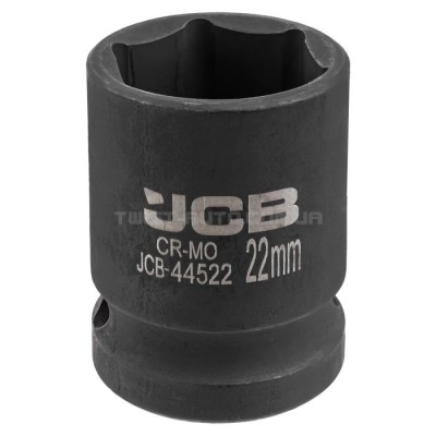 Головка торцевая ударная 1/2" 22 мм (6-гранная) JCB Tools JCB-44522 Головка торцевая ударная 1/2" 22 мм (6-гранная) JCB Tools JCB-44522
