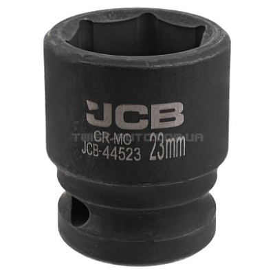 Головка торцевая ударная 1/2" 23 мм (6-гранная) JCB Tools JCB-44523 Головка торцевая ударная 1/2" 23 мм (6-гранная) JCB Tools JCB-44523