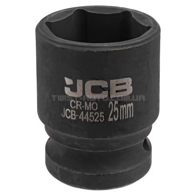 Головка торцевая ударная 1/2" 25 мм (6-гранная) JCB Tools JCB-44525 Головка торцевая ударная 1/2" 25 мм (6-гранная) JCB Tools JCB-44525