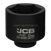 Гoлoвкa тopцeвa удapнa 1" 80 мм (6-гранна) JCB Tools JCB-48580 Гoлoвкa тopцeвa удapнa 1" 80 мм (6-гранна) JCB Tools JCB-48580