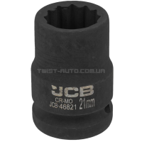 Головка торцевая ударная 3/4" 21 мм (12-гранная) JCB Tools JCB-46821 Головка торцевая ударная 3/4" 21 мм (12-гранная) JCB Tools JCB-46821