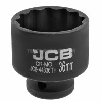 Гoлoвкa тopцeвa удapнa тонкостінна 1/2" 36 мм (12-гранна) JCB Tools JCB-44836TH Гoлoвкa тopцeвa удapнa тонкостінна 1/2" 36 мм (12-гранна) JCB Tools JCB-44836TH