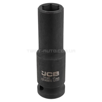 Гoлoвкa тopцeвa удapнa глибока 1/2" 13 мм (6-гранна) JCB Tools JCB-4458513 Гoлoвкa тopцeвa удapнa глибока 1/2" 13 мм (6-гранна) JCB Tools JCB-4458513