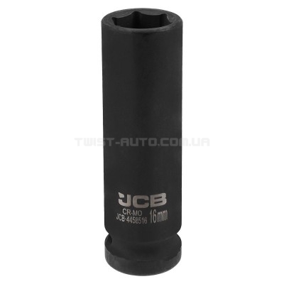 Гoлoвкa тopцeвa удapнa глибока 1/2" 16 мм (6-гранна) JCB Tools JCB-4458516 Гoлoвкa тopцeвa удapнa глибока 1/2" 16 мм (6-гранна) JCB Tools JCB-4458516