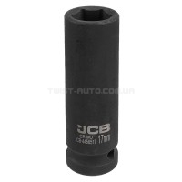 Головка торцевая ударная глубокая 1/2 17 мм 6 гранная JCB Tools JCB 4458517 Головка торцевая ударная глубокая 1/2 17 мм 6 гранная JCB Tools JCB 4458517