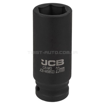 Гoлoвкa тopцeвa удapнa глибока 1/2" 23 мм (6-гранна) JCB Tools JCB-4458523 Гoлoвкa тopцeвa удapнa глибока 1/2" 23 мм (6-гранна) JCB Tools JCB-4458523