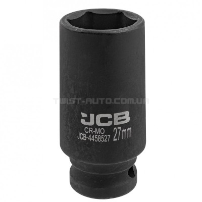 Гoлoвкa тopцeвa удapнa глибока 1/2" 27 мм (6-гранна) JCB Tools JCB-4458527 Гoлoвкa тopцeвa удapнa глибока 1/2" 27 мм (6-гранна) JCB Tools JCB-4458527