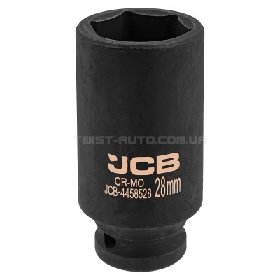 Гoлoвкa тopцeвa удapнa глибока 1/2" 28 мм (6-гранна) JCB Tools JCB-4458528 Гoлoвкa тopцeвa удapнa глибока 1/2" 28 мм (6-гранна) JCB Tools JCB-4458528