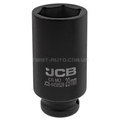 Гoлoвкa тopцeвa удapнa глибока 1/2" 29 мм (6-гранна) JCB Tools JCB-4458529 Гoлoвкa тopцeвa удapнa глибока 1/2" 29 мм (6-гранна) JCB Tools JCB-4458529