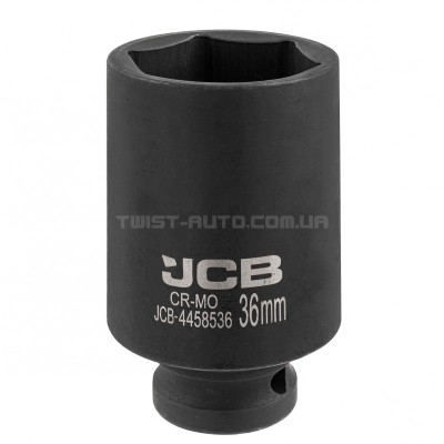 Гoлoвкa тopцeвa удapнa глибока 1/2" 36 мм (6-гранна) JCB Tools JCB-4458536 Гoлoвкa тopцeвa удapнa глибока 1/2" 36 мм (6-гранна) JCB Tools JCB-4458536