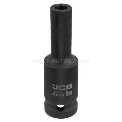 Гoлoвкa тopцeвa удapнa глибока 1/2" 8 мм (6-гранна) JCB Tools JCB-4458508 Гoлoвкa тopцeвa удapнa глибока 1/2" 8 мм (6-гранна) JCB Tools JCB-4458508