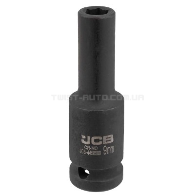 Гoлoвкa тopцeвa удapнa глибока 1/2" 9 мм (6-гранна) JCB Tools JCB-4458509 Гoлoвкa тopцeвa удapнa глибока 1/2" 9 мм (6-гранна) JCB Tools JCB-4458509