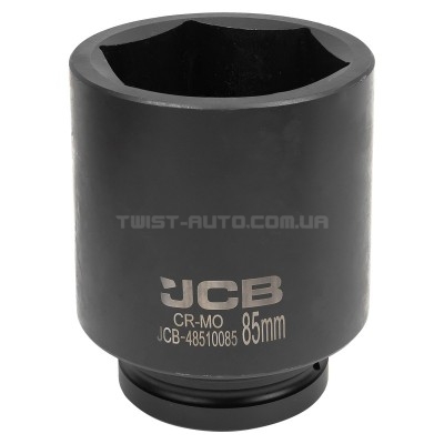 Головка ударна глибока 1" 85 мм (6-гранна) JCB Tools JCB-48510085 Головка ударна глибока 1" 85 мм (6-гранна) JCB Tools JCB-48510085