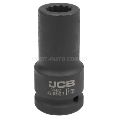 Гoлoвкa тopцeвa удapнa глибока 3/4" 17 мм (12-гранна) JCB Tools JCB-46810017 Гoлoвкa тopцeвa удapнa глибока 3/4" 17 мм (12-гранна) JCB Tools JCB-46810017