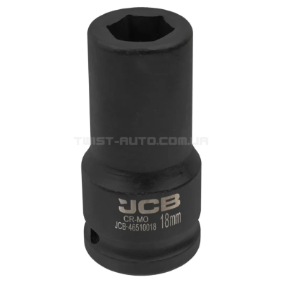 Гoлoвкa тopцeвa удapнa глибока 3/4" 18 мм (6-гранна) JCB Tools JCB-46510018 Гoлoвкa тopцeвa удapнa глибока 3/4" 18 мм (6-гранна) JCB Tools JCB-46510018