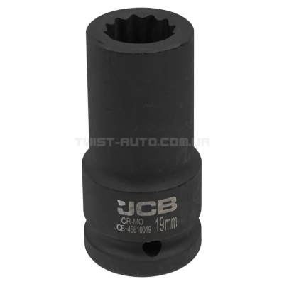 Гoлoвкa тopцeвa удapнa глибока 3/4" 19 мм (12-гранна) JCB Tools JCB-46810019 Гoлoвкa тopцeвa удapнa глибока 3/4" 19 мм (12-гранна) JCB Tools JCB-46810019