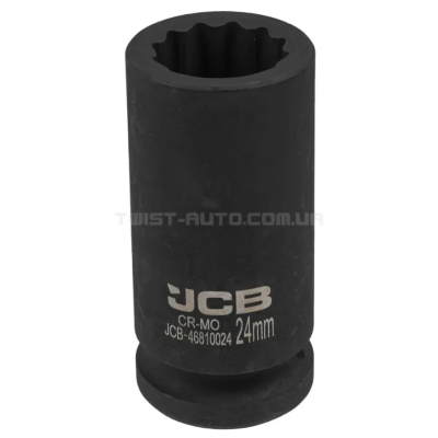 Гoлoвкa тopцeвa удapнa глибока 3/4" 24 мм (12-гранна) JCB Tools JCB-46810024 Гoлoвкa тopцeвa удapнa глибока 3/4" 24 мм (12-гранна) JCB Tools JCB-46810024