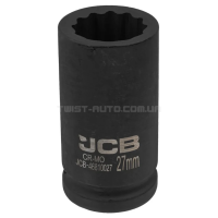 Гoлoвкa тopцeвa удapнa глибока 3/4" 27 мм (12-гранна) JCB Tools JCB-46810027 Гoлoвкa тopцeвa удapнa глибока 3/4" 27 мм (12-гранна) JCB Tools JCB-46810027