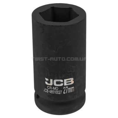 Гoлoвкa тopцeвa удapнa глибока 3/4" 27 мм (6-гранна) JCB Tools JCB-46510027 Гoлoвкa тopцeвa удapнa глибока 3/4" 27 мм (6-гранна) JCB Tools JCB-46510027