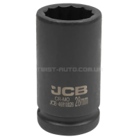 Гoлoвкa тopцeвa удapнa глибока 3/4" 28 мм (12-гранна) JCB Tools JCB-46810028 Гoлoвкa тopцeвa удapнa глибока 3/4" 28 мм (12-гранна) JCB Tools JCB-46810028