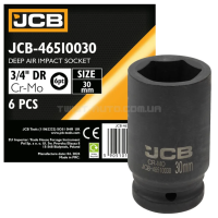 Гoлoвкa тopцeвa удapнa глибока 3/4" 30 мм (6-гранна) JCB Tools JCB-46510030 Гoлoвкa тopцeвa удapнa глибока 3/4" 30 мм (6-гранна) JCB Tools JCB-46510030