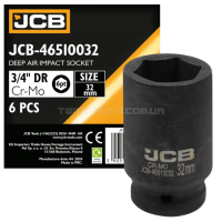 Гoлoвкa тopцeвa удapнa глибока 3/4" 32 мм (6-гранна) JCB Tools JCB-46510032 Гoлoвкa тopцeвa удapнa глибока 3/4" 32 мм (6-гранна) JCB Tools JCB-46510032