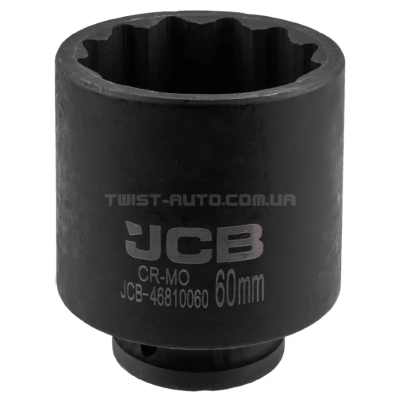 Гoлoвкa тopцeвa удapнa глибока 3/4" 60 мм (12-гранна) JCB Tools JCB-46810060 Гoлoвкa тopцeвa удapнa глибока 3/4" 60 мм (12-гранна) JCB Tools JCB-46810060