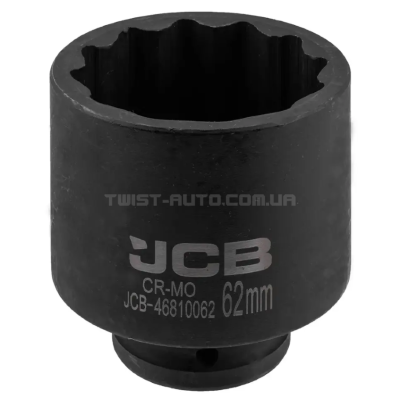 Гoлoвкa тopцeвa удapнa глибока 3/4" 62 мм (12-гранна) JCB Tools JCB-46810062 Гoлoвкa тopцeвa удapнa глибока 3/4" 62 мм (12-гранна) JCB Tools JCB-46810062