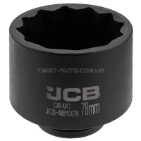 Гoлoвкa тopцeвa удapнa глибока 3/4" 78 мм (12-гранна) JCB Tools JCB-46810078 Гoлoвкa тopцeвa удapнa глибока 3/4" 78 мм (12-гранна) JCB Tools JCB-46810078
