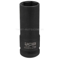 Гoлoвкa тopцeвa удapнa глибока тонкостінна 1/2” 21 мм (6-гранна) JCB Tools JCB-4458521TH Гoлoвкa тopцeвa удapнa глибока тонкостінна 1/2” 21 мм (6-гранна) JCB Tools JCB-4458521TH