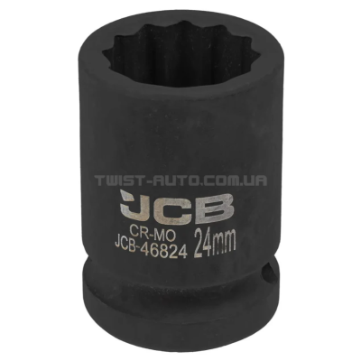 Головка торцева ударна 3/4" 24 мм (12-гранна) JCB Tools JCB-46824 Головка торцева ударна 3/4" 24 мм (12-гранна) JCB Tools JCB-46824