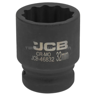Головка торцева ударна 3/4" 32 мм (12-гранна) JCB Tools JCB-46832 Головка торцева ударна 3/4" 32 мм (12-гранна) JCB Tools JCB-46832