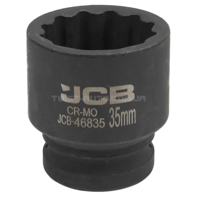 Головка торцевая ударная 3/4" 35 мм (12-гранная) JCB Tools JCB-46835 Головка торцевая ударная 3/4" 35 мм (12-гранная) JCB Tools JCB-46835