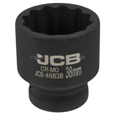 Головка торцева ударна 3/4" 38 мм (12-гранна) JCB Tools JCB-46838 Головка торцева ударна 3/4" 38 мм (12-гранна) JCB Tools JCB-46838