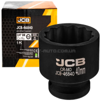 Головка торцева ударна 3/4" 40 мм (12-гранна) JCB Tools JCB-46840 Головка торцева ударна 3/4" 40 мм (12-гранна) JCB Tools JCB-46840