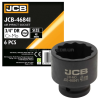 Головка торцева ударна 3/4" 41 мм (12-гранна) JCB Tools JCB-46841 Головка торцева ударна 3/4" 41 мм (12-гранна) JCB Tools JCB-46841