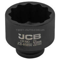 Головка торцева ударна 3/4" 50 мм (12-гранна) JCB Tools JCB-46850 Головка торцева ударна 3/4" 50 мм (12-гранна) JCB Tools JCB-46850