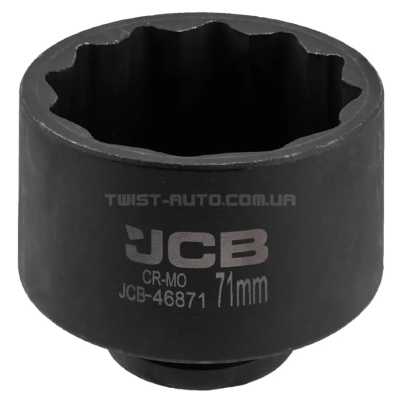 Головка торцева ударна 3/4" 71 мм (12-гр.) JCB Tools JCB-46871 Головка торцева ударна 3/4" 71 мм (12-гр.) JCB Tools JCB-46871