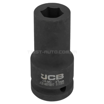 Головка торцева ударна глибока 3/4" 17 мм (6-гранна) JCB Tools JCB-46510017 Головка торцева ударна глибока 3/4" 17 мм (6-гранна) JCB Tools JCB-46510017