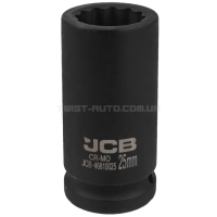 Головка торцева ударна глибока 3/4" 25 мм (12-гранна) JCB Tools JCB-46810025 Головка торцева ударна глибока 3/4" 25 мм (12-гранна) JCB Tools JCB-46810025