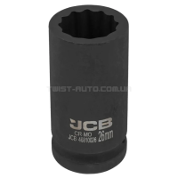 Головка торцева ударна глибока 3/4" 26 мм (12-гранна) JCB Tools JCB-46810026