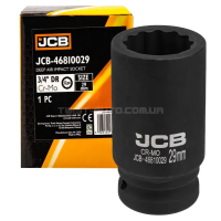 Головка торцева ударна глибока 3/4" 29 мм (12-гранна) JCB Tools JCB-46810029 Головка торцева ударна глибока 3/4" 29 мм (12-гранна) JCB Tools JCB-46810029