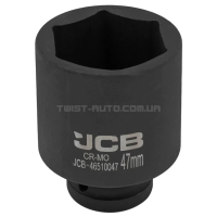 Головка торцева ударна глибока 3/4" 47 мм (6-гранна) JCB Tools JCB-46510047 Головка торцева ударна глибока 3/4" 47 мм (6-гранна) JCB Tools JCB-46510047