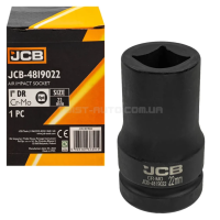 Головка ударна для футорки 1" 22 мм (4-гранна) JCB Tools JCB-4819022 Головка ударна для футорки 1" 22 мм (4-гранна) JCB Tools JCB-4819022