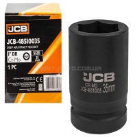 Головка ударна глибока 1" 35 мм (6-гранна) JCB Tools JCB-48510035 Головка ударна глибока 1" 35 мм (6-гранна) JCB Tools JCB-48510035